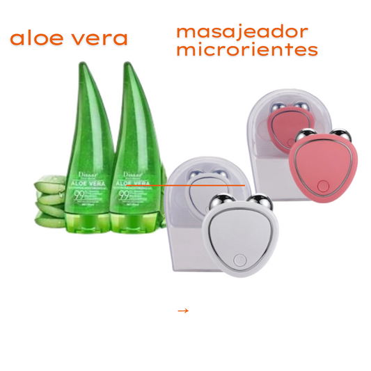 GlowFit!™Masajeador Microcorriente + Gel aloe vera